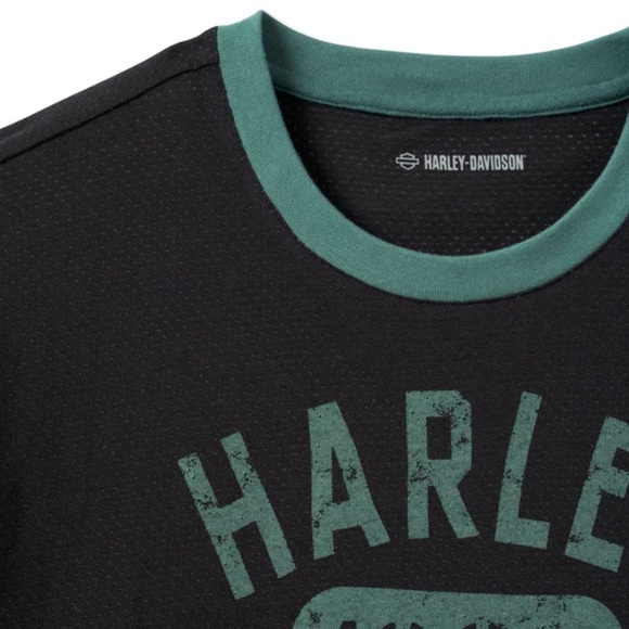 Harley-Davidson Men's Racing Ringer Tee - Black Beauty - 3XL - Picture 3 of 8